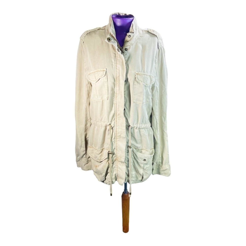 Chambrai Los Angeles tencel beige field utility jacket M